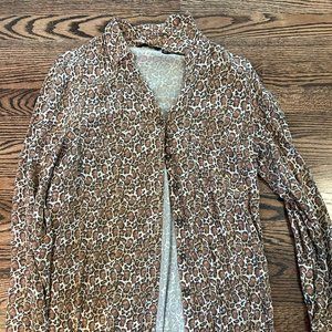 Ruth Bader Ginsburg Print Button Up Blouse